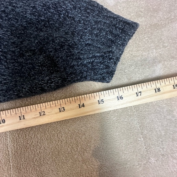 VTG Victoria Jone Sweater Womens Plus 3X Mock Neck Charcoal Chunky Cable Knit - Picture 7 of 8